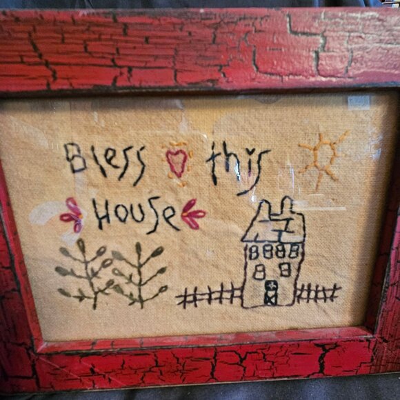 Bless This House Cross Stitch Art (item #2729) - Picture 2 of 4